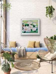 Tablou Canvas Eleganta Florilor Albe