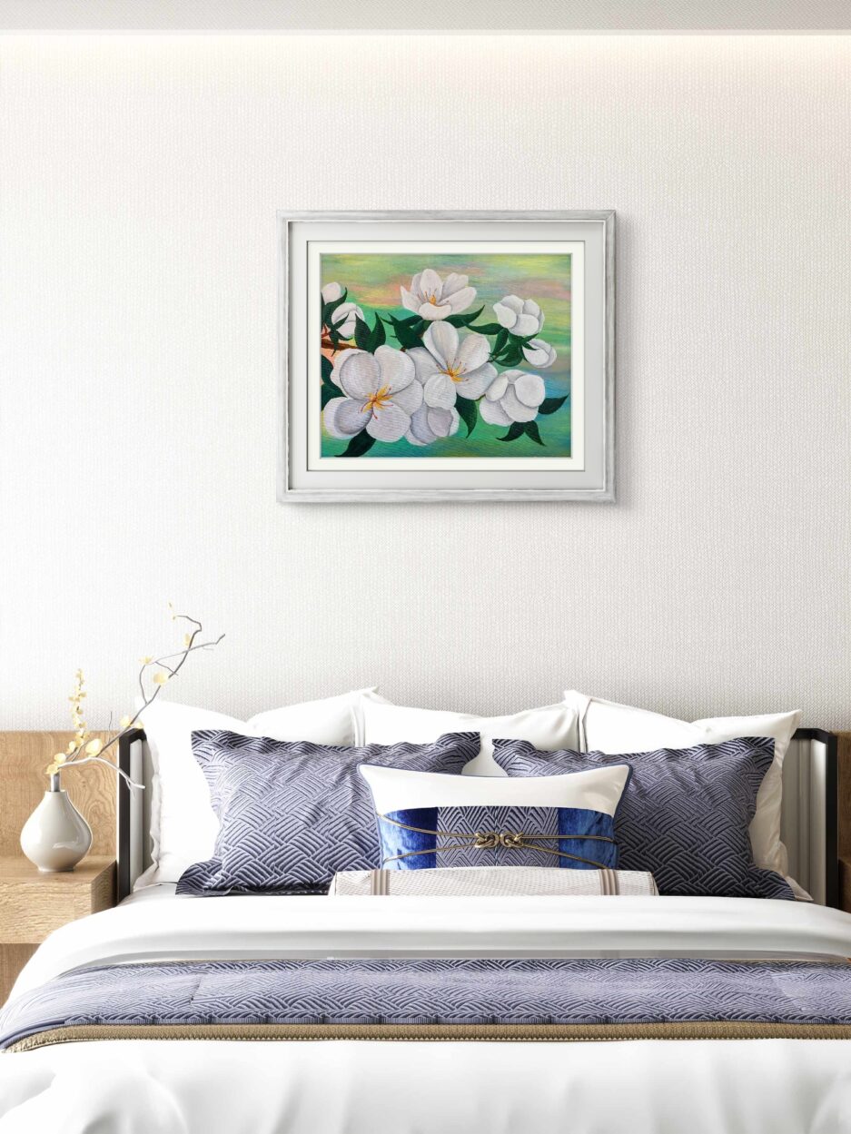 Tablou Canvas Eleganta Florilor Albe