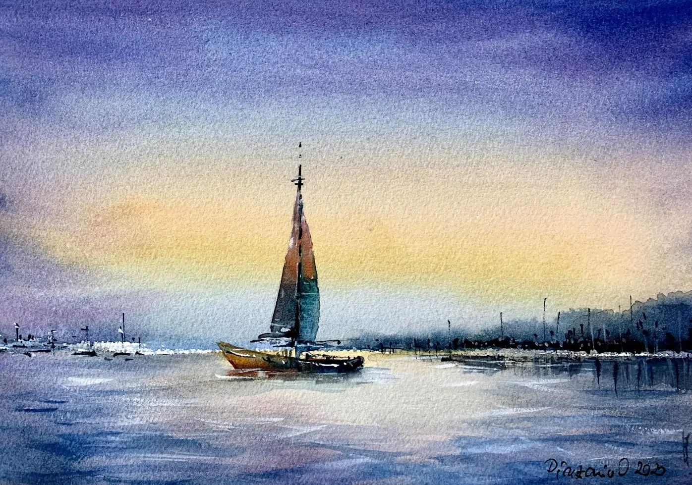 Barci in apus de soare 0027