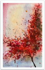 Tablou Red spark vazut integral, cu margine alba