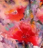 Detaliu din tabloul Reddish poppies, maci rosii vazuti de aproape