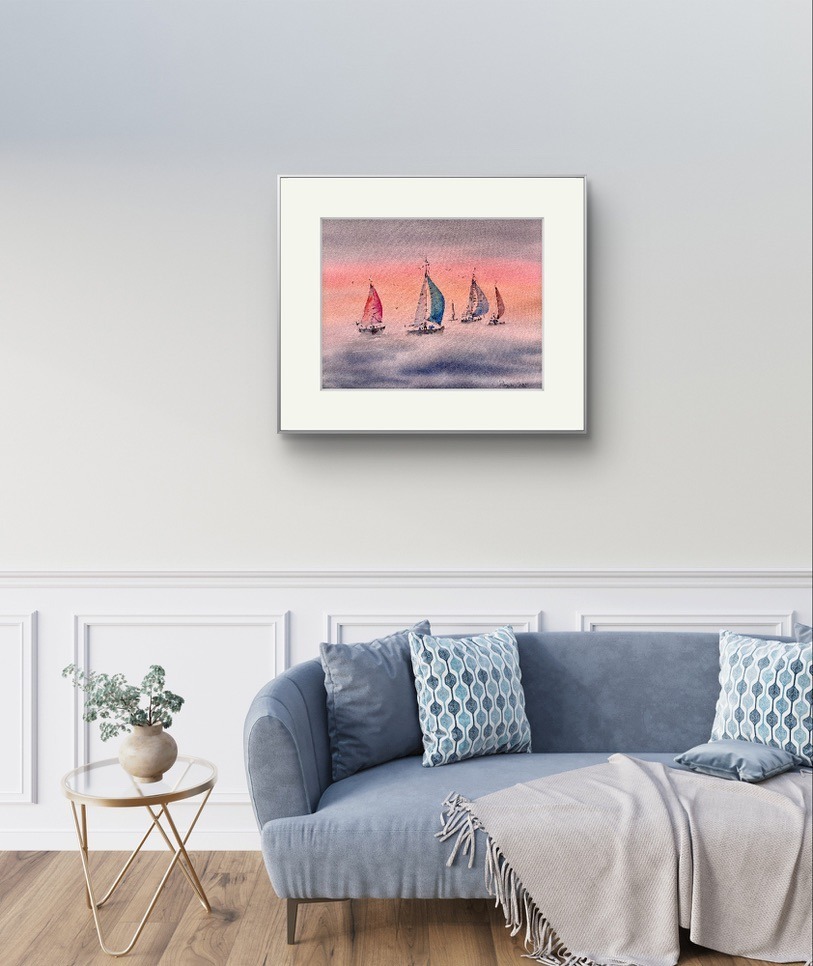 Tablou Apus printre Veliere