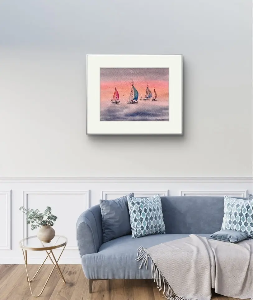 Tablou Apus printre Veliere