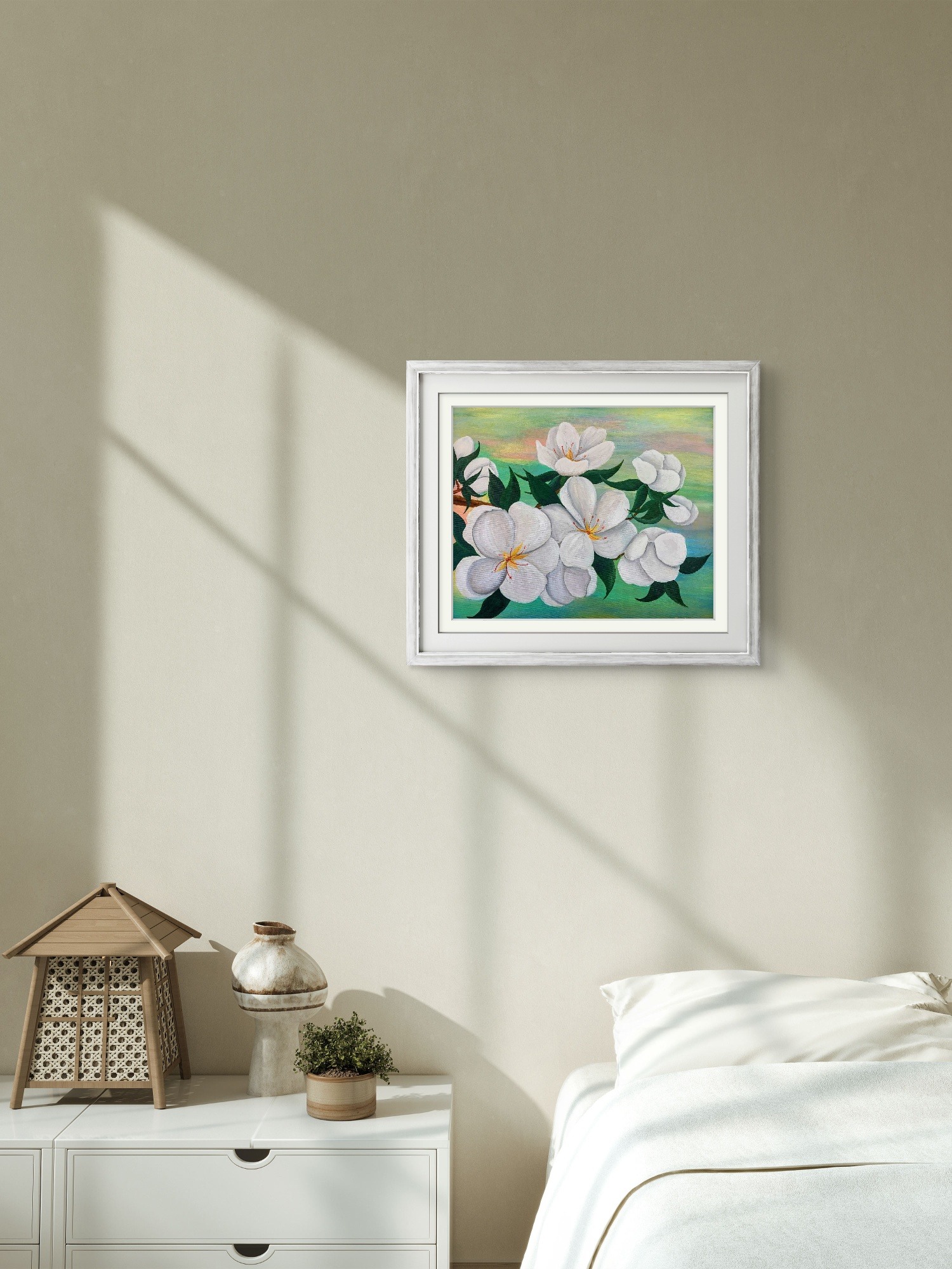 Tablou Canvas Eleganta Florilor Albe