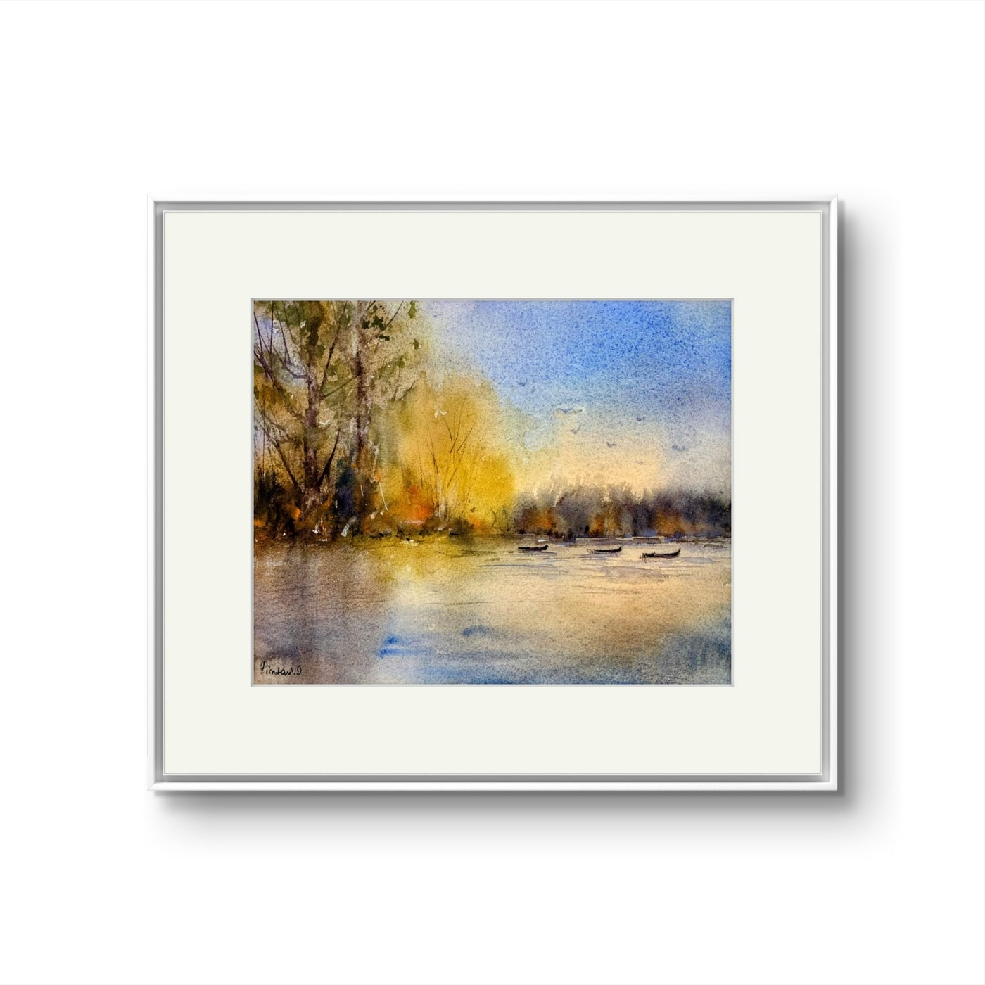 Tablou Dimineata linistita pe lac