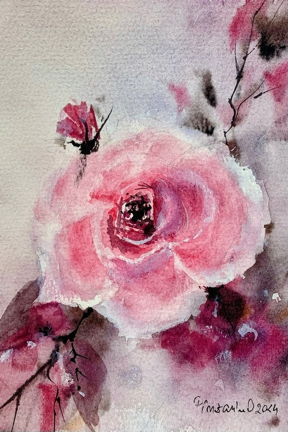 Tablou Eleganta Trandafirului Roz