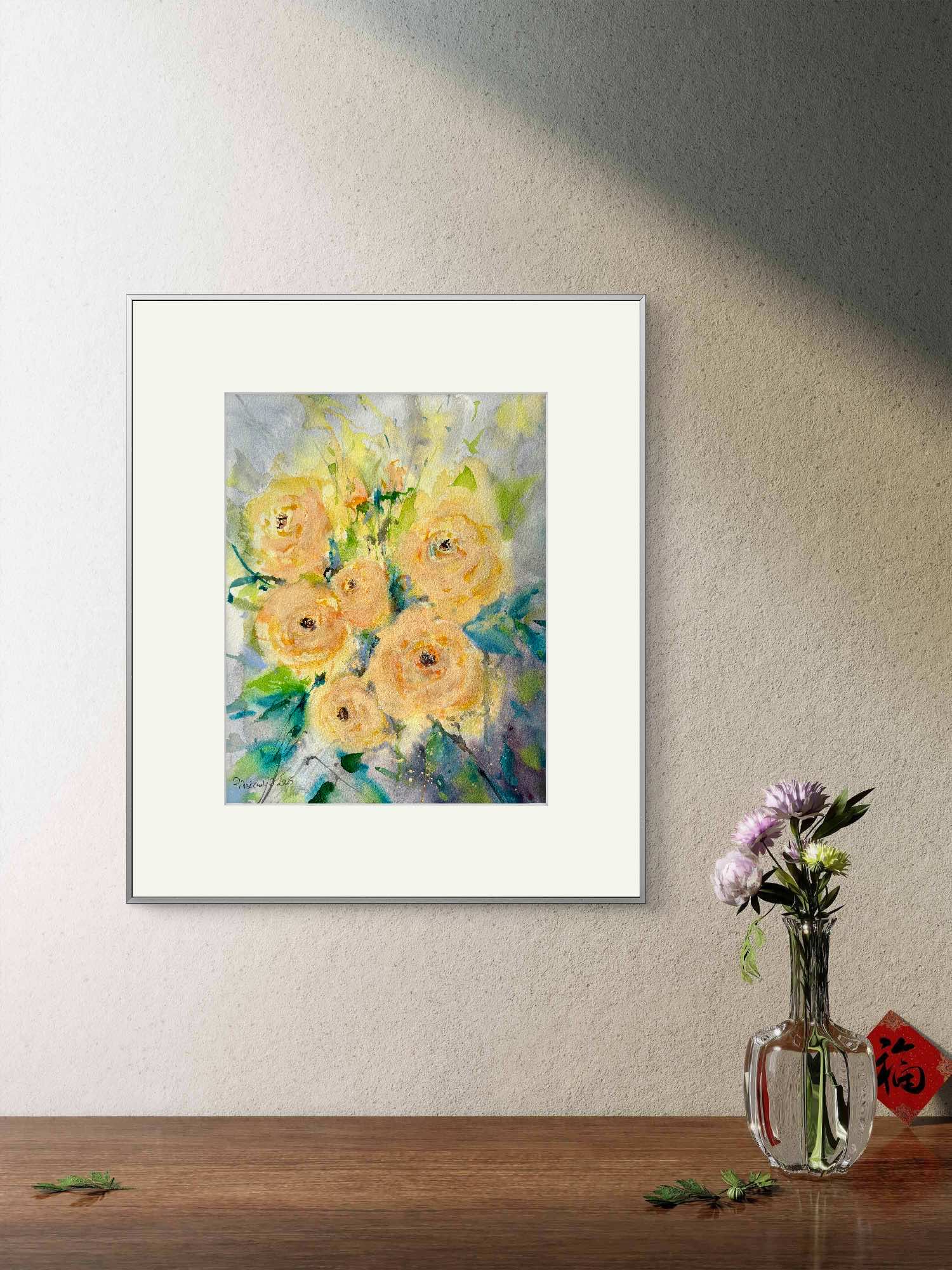 Tablou Eleganta trandafirilor galbeni