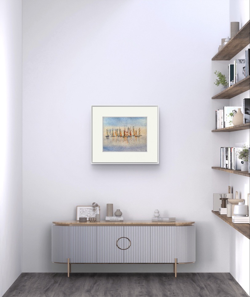 Tablou Peisaj Marin cu Barci