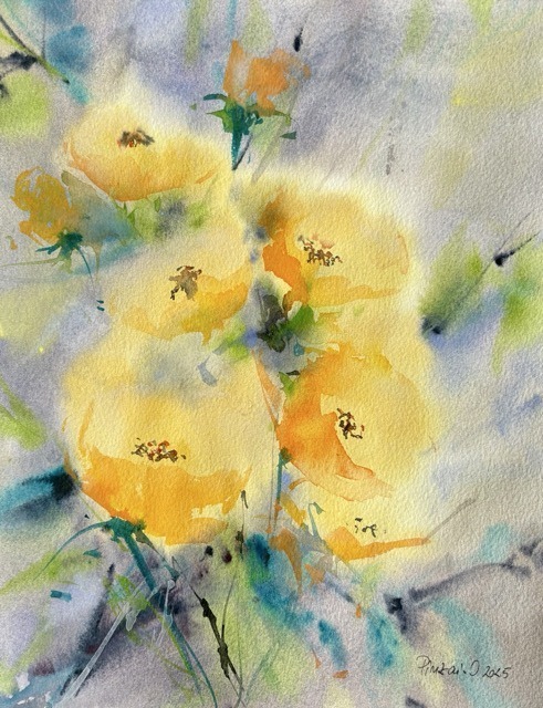 Tablou Stralucirea Soarelui – Trandafiri Aurii