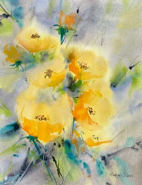 Tablou Stralucirea Soarelui – Trandafiri Aurii