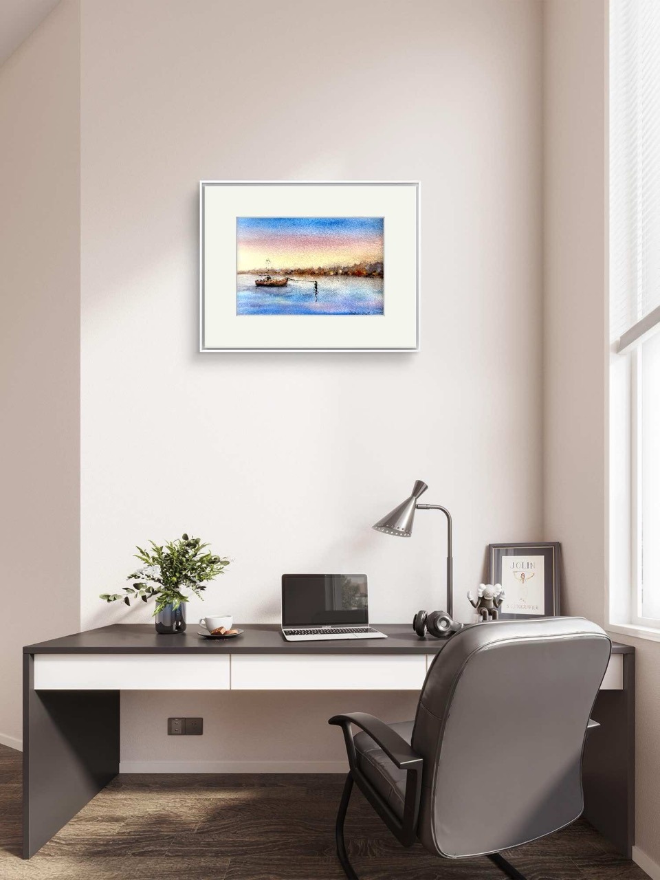 Tablou Vas ancorat la apus 297