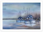 Tablou In port vazut integral, cu margine alba