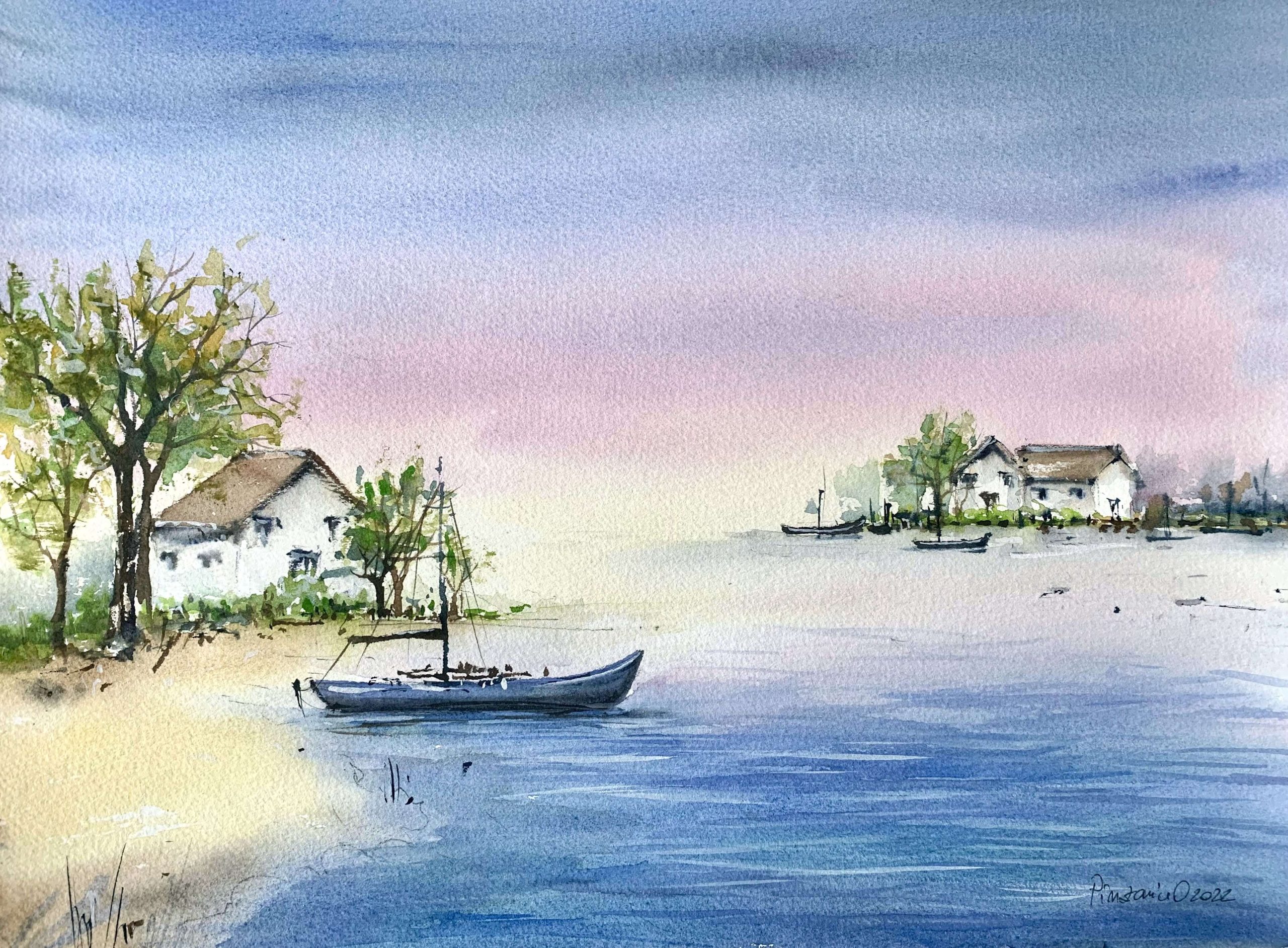 Tablouri personalizate Pe malul lacului 0114 Tablouri personalizate Pe malul lacului